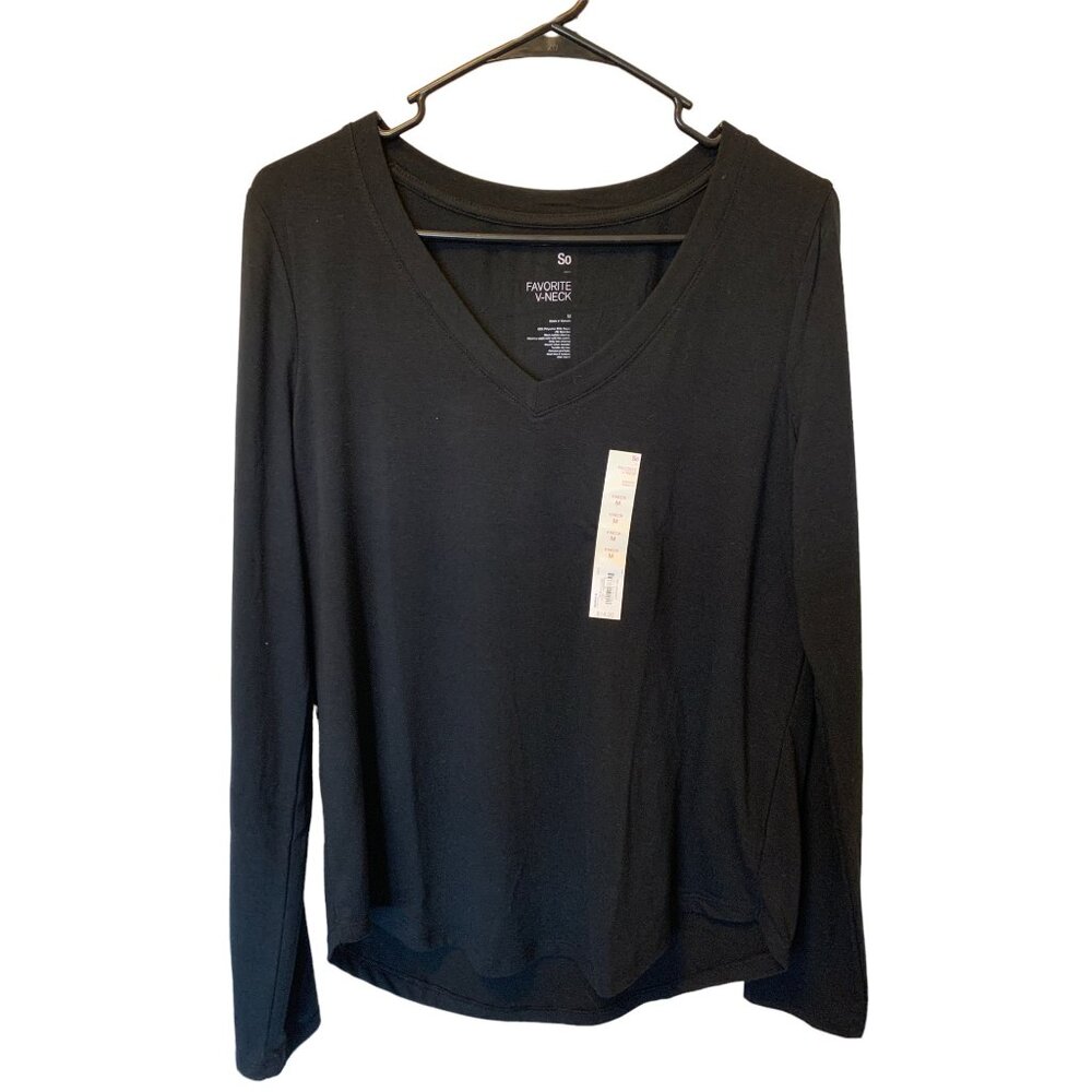 🌸3/$15🌸New with Tags Black Long Sleeve Tee sz Medium